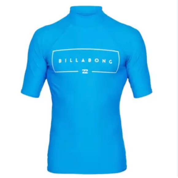 Billabong Boys Union SS Rashguard Size 12 - Royal Blue UPF 50+ - Picture 1 of 1